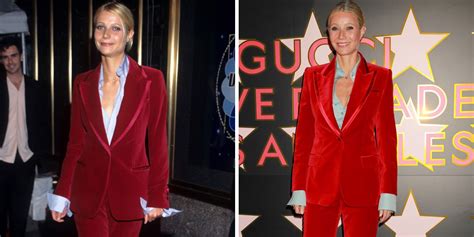 paltrow red gucci suit